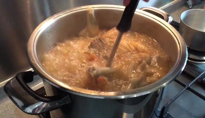 Taste and adjust the stock with salt if needed.