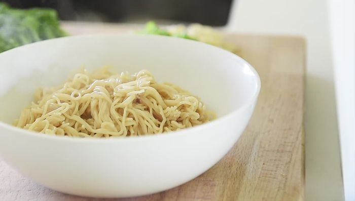 Toss noodles with a splash of toasted sesame oil.