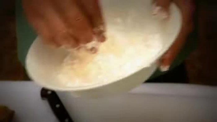 Add 90ml of water and mix until a thick batter forms.