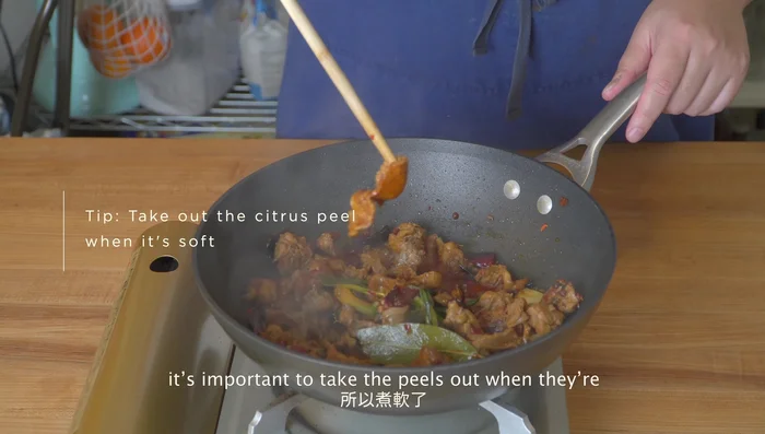 Remove orange peels: Remove the softened orange peels once they are tender to avoid bitterness.