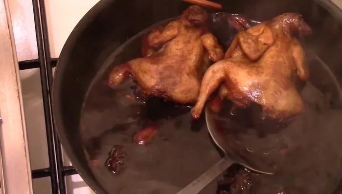Remove the quails and let them dry on a rack for two hours.