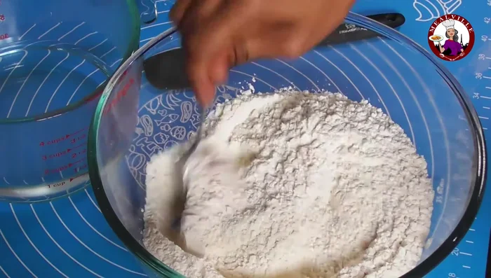 Mix flour and salt in a large bowl.