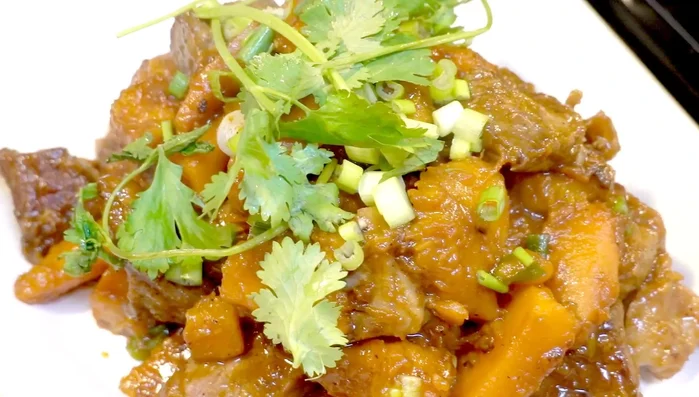Serve and enjoy your Beef Pumpkin Stir-fry!