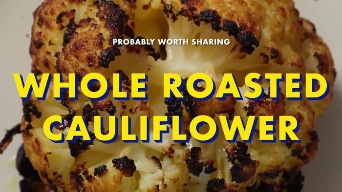 Select a large cauliflower. It's okay if it has some oxidation (brown spots from exposure to air); this recipe uses the whole cauliflower.