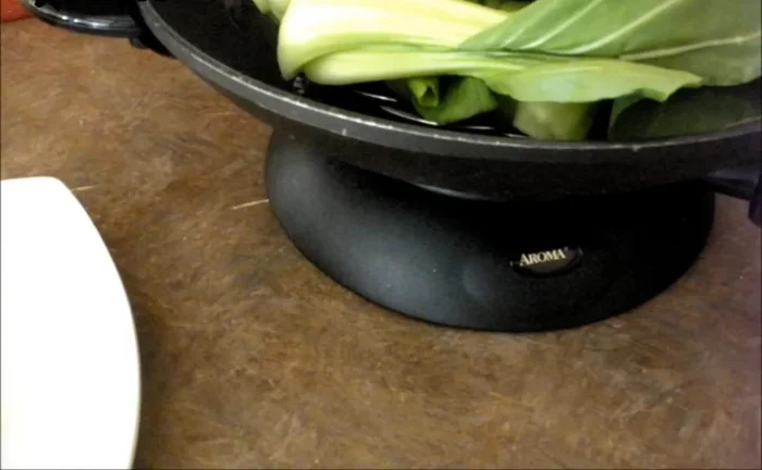 Wash the baby bok choy thoroughly.