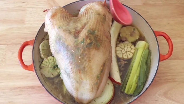 Baste again, and roast for another 30 minutes.