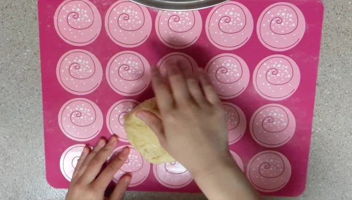 Knead the dough until smooth.