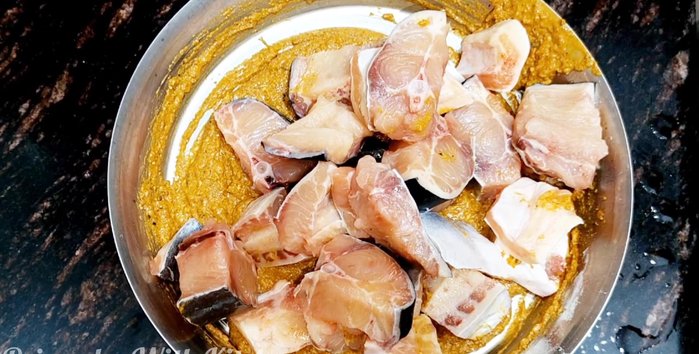 Marinate the fish in the prepared mixture for at least 30 minutes.