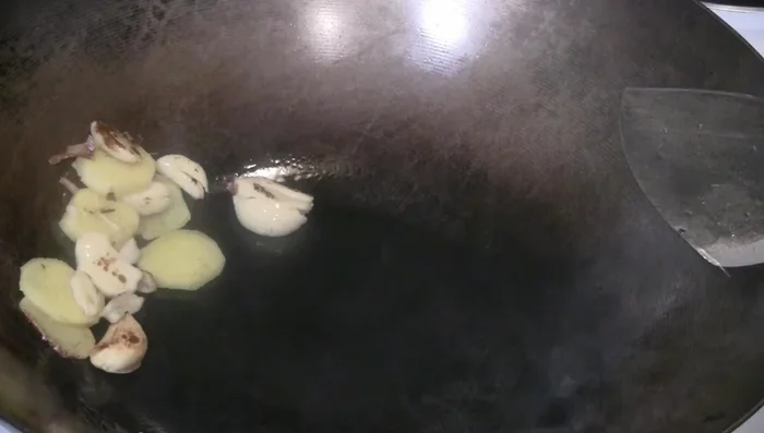 Turn heat to medium-high or high. Add chicken (drumstick meat). Sear quickly.