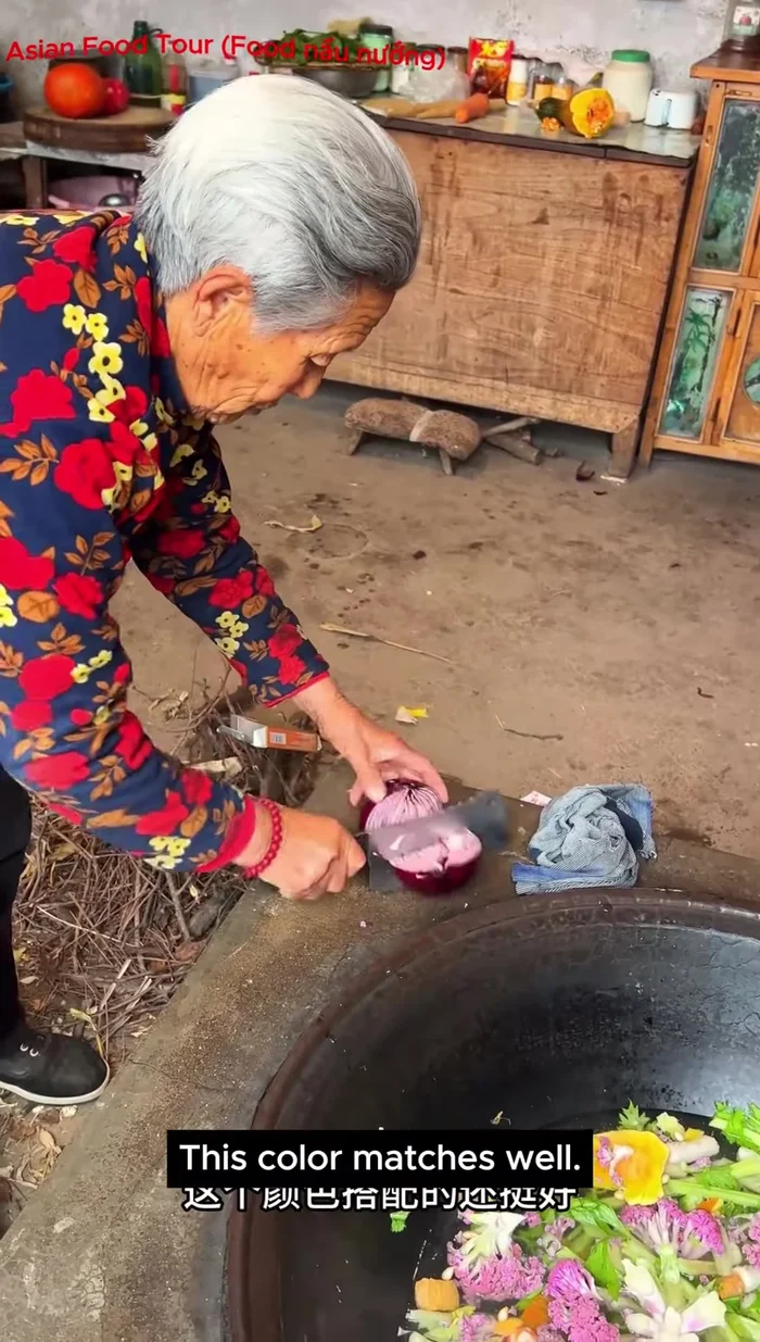 Add hand-cut onions, steaming them into the pot.