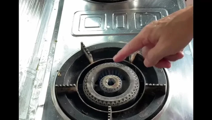 Cook over medium-low heat, poking any bubbles that form on the surface.