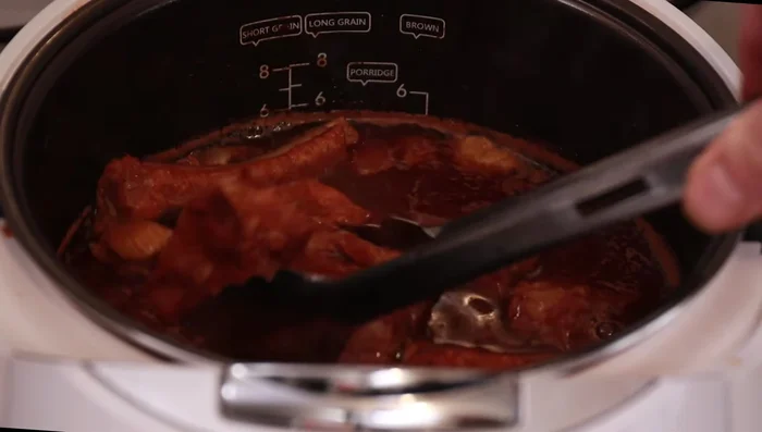 Remove ribs and place on a baking tray.
