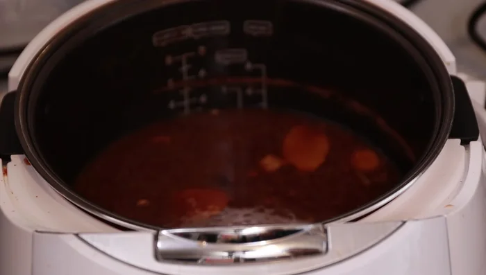 Reduce the cooking liquid in the pot to a thick glaze.