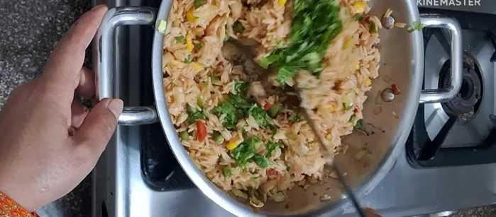 Add finely chopped coriander and mix well.