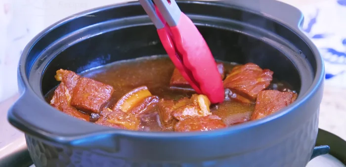 Remove tea bags and aromatics. If the sauce is thin, increase heat and stir to reduce.