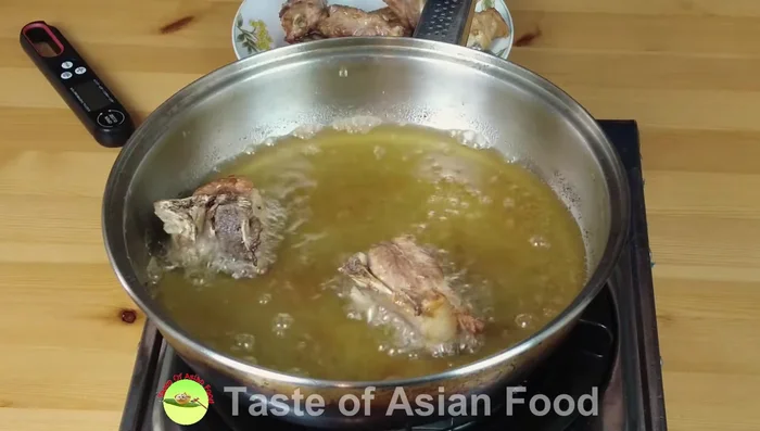 Remove pork ribs and most of the oil from the pan, leaving a little for sautéing (104.479).