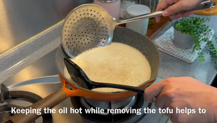 Remove tofu and set aside. Remove most of the oil from the pan, leaving about 2 tbsp.