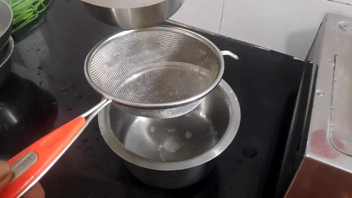 Drain the water and set aside. The soya chunks shouldn't be completely dry.