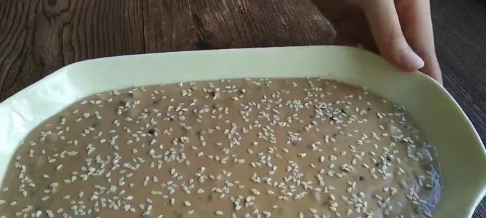 Let the cake cool completely before slicing and serving.