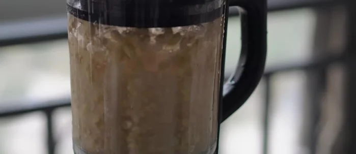 Soak soybeans for 4 hours. Transfer to a blender, add water, and blend into soy milk.