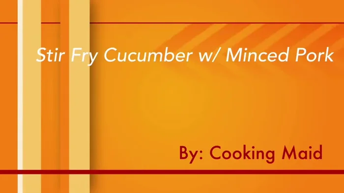 Prepare the ingredients: Wash and slice the cucumber. Mince the garlic and ginger. (Note: Specific ingredient amounts are not provided in the transcript)