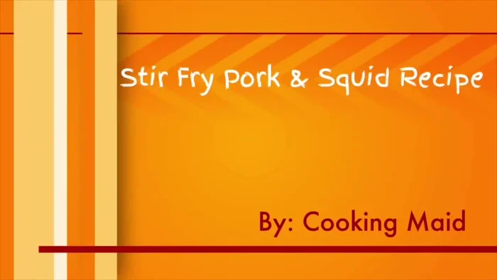 Prepare the ingredients: Chop pork into bite-sized pieces. Clean and cut squid into rings or desired shapes. Chop vegetables.