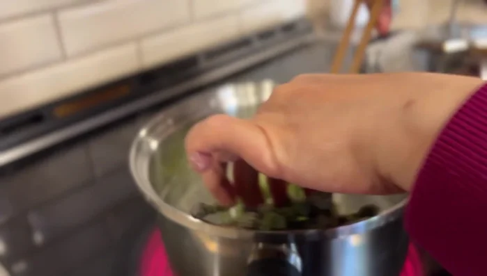 Prepare your side dish (e.g., blanched asparagus).