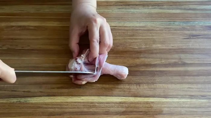 Prepare the chicken and vegetables by cutting into bite-sized pieces.