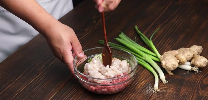 A step in the final stages of cooking (e.g., garnish).
