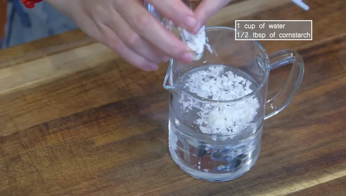 Mix water and cornstarch. Add to the pot and simmer until thickened.