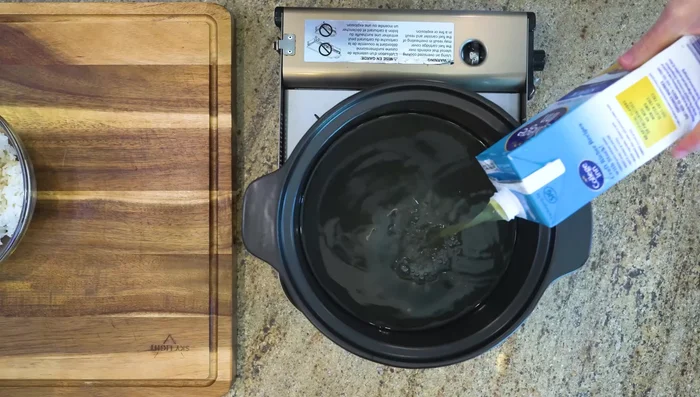 Bring 8 cups of water to a boil.