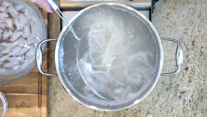 Cook time depends on intended use. For immediate consumption, cook until noodles float to the surface. For stir-fries or soups, remove noodles before they float.
