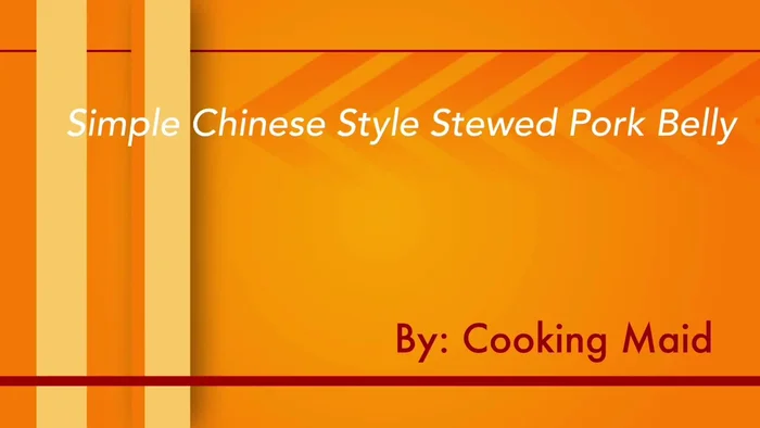 Prepare the pork belly by cleaning and cutting it into chunks (Note: Specific preparation steps are missing from the transcript)