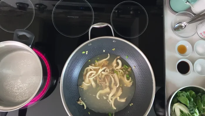 Cook the noodles until soft and limp. Drain and rinse under cold water to remove excess starch.