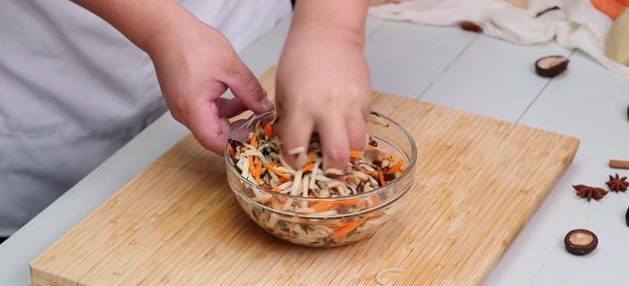 Add the main ingredients to the pan or pot.