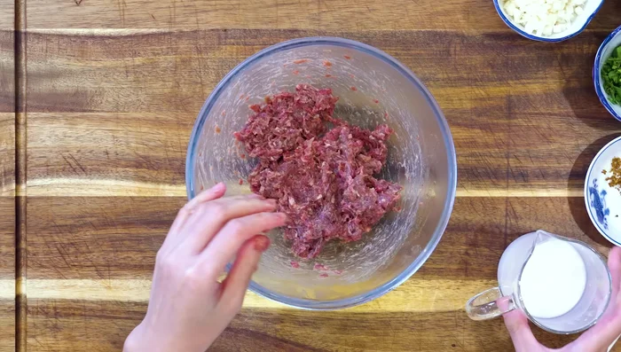 Mix the meat: Add tapioca starch and the cooled baking soda solution to the beef, mixing until the liquid is absorbed. Add additional starch water if needed.