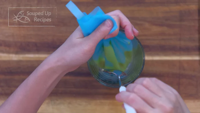 Transfer the lava filling into a piping bag.
