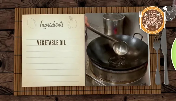 Heat oil in a wok until very hot. Pour hot oil over scallops to slightly cook the exterior.