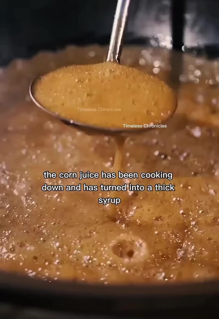 Pour some syrup into bowls for later use.