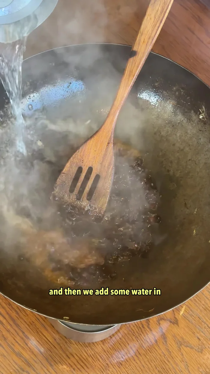 Add water and bring to a boil.