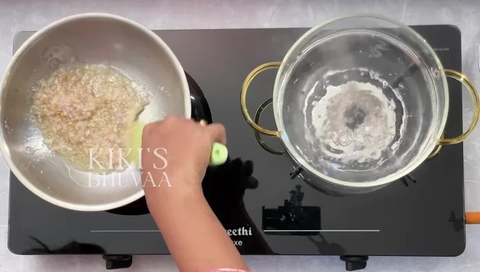 Add chopped onion and sauté until slightly translucent.