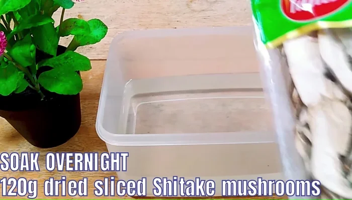 Soak dried mushrooms overnight in the refrigerator.
