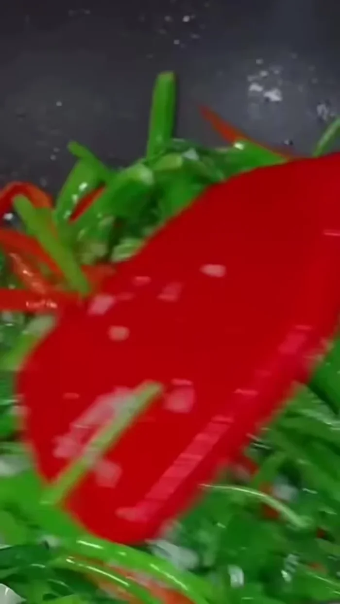 Stir-fry over high heat until cooked, then remove from heat.