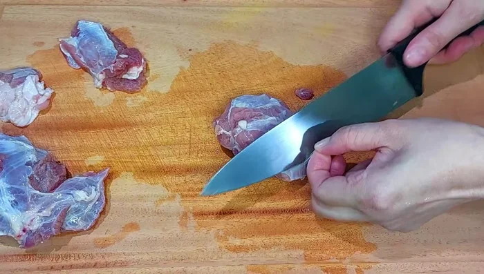 Remove any tough, thin layers from the beef to ensure tenderness.