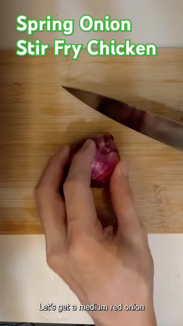 Slice 1 medium red onion into strips. (41.239)