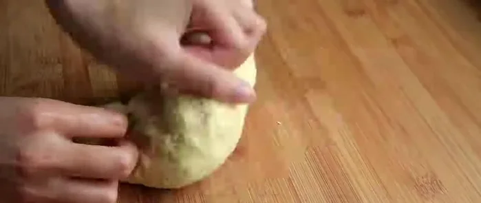 Knead the dough until smooth and elastic.