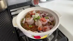 Clay Pot Seafood Vermicelli Casserole: Mom's Recipe