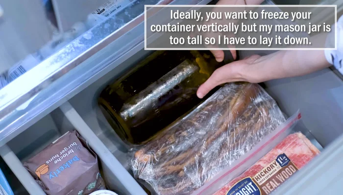 Freeze the brine.