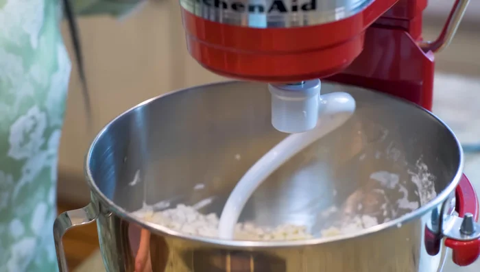Knead the dough using a stand mixer on medium speed for about 10 minutes (or by hand for 10-15 minutes). Add more eggs (2 tbsp) and flour (2 oz) if the dough is too dry and crumbly.