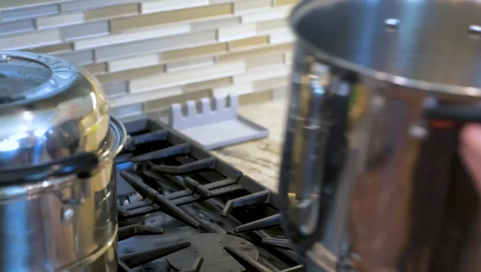 Steam cabbage rolls: Steam for 10 minutes, then make gravy and pour over.